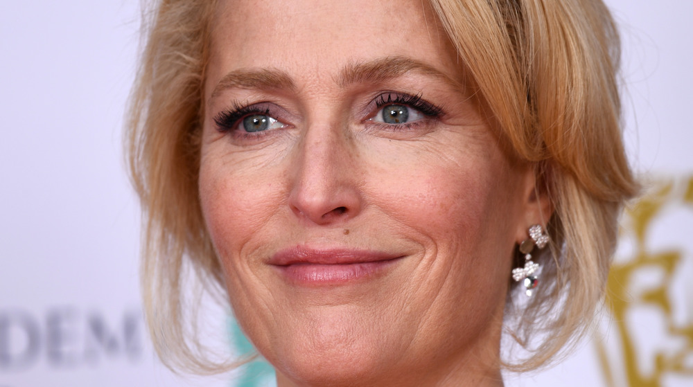 Gillian Anderson grinning