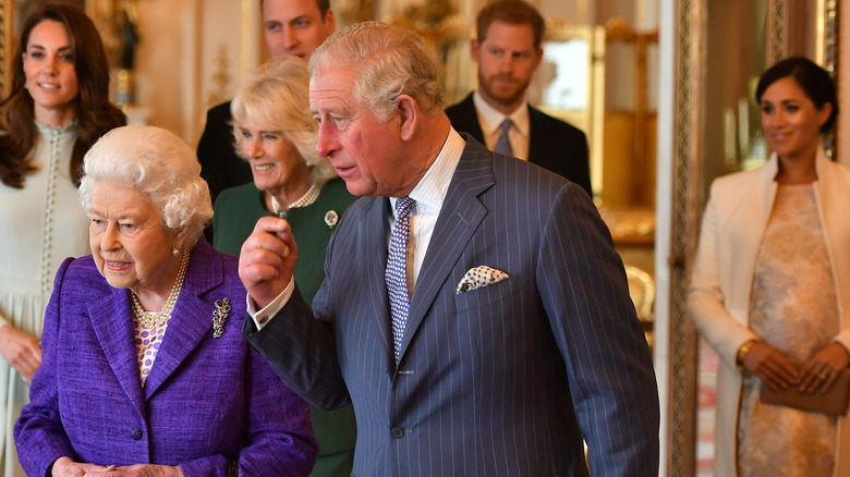 Royal family walking together