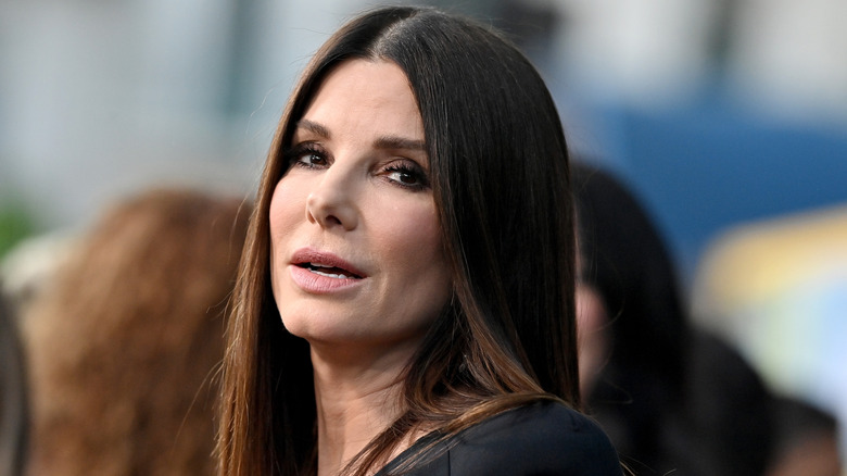 Sandra Bullock looking into a camera