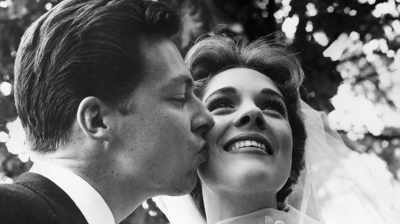 Julie Andrews and Tony Walton at their wedding