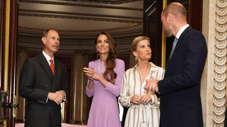 Princess Kate, second from left, and Prince William, right, with the Prince Edward and Sophie, Duchess of Edinburgh