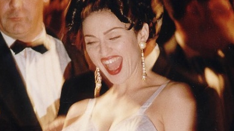 Vintage model/Madonna wearing cone bra