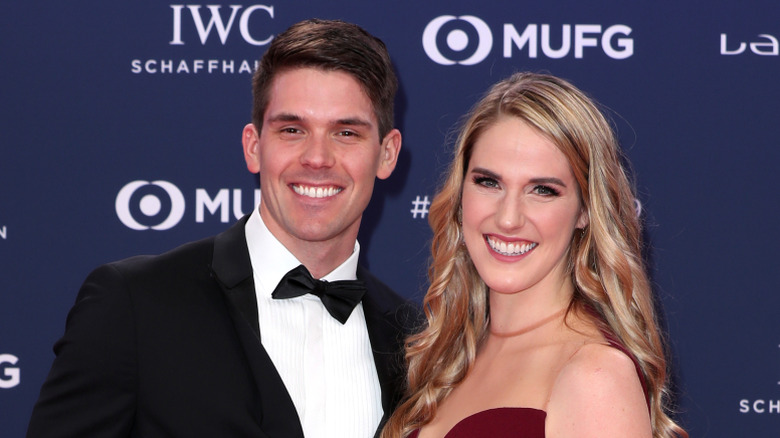 female athlete Missy Franklin and Hayes Johnson