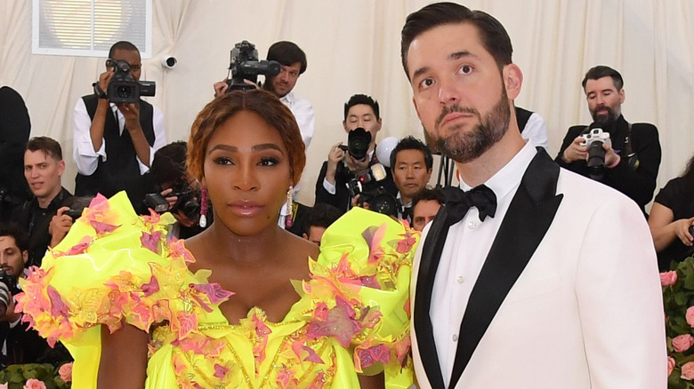 female athlete Serena Williams and Alexis Ohanian