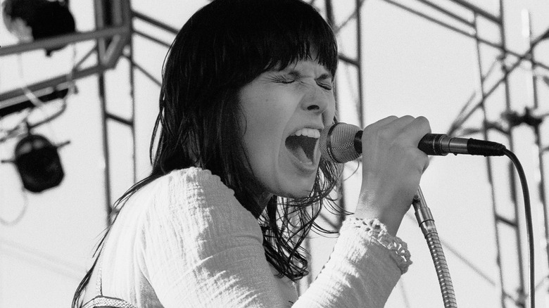 Ann Wilson performing with Heart on stage