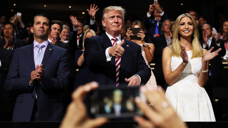 Donald Trump with his two oldest kids