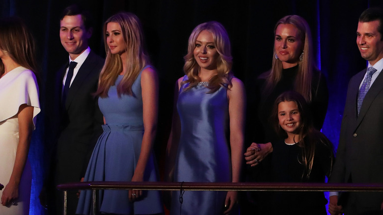 Tiffany Trump surrounded by her family on election night, 2016
