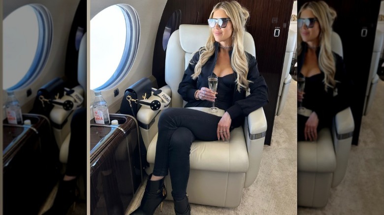 Christina Haack poses on a private plane (2025)