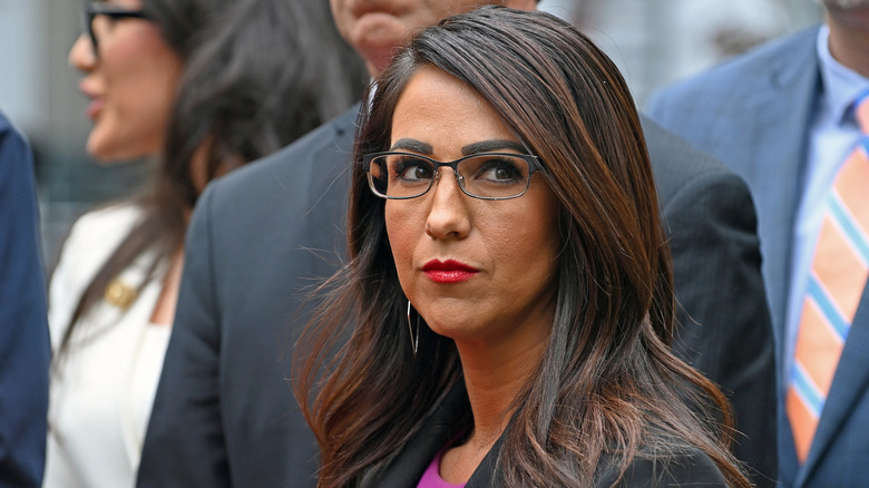 Lauren Boebert looking serious