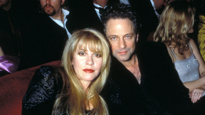 Stevie Nicks and Lindsey Buckingham sitting together at the Grammys.