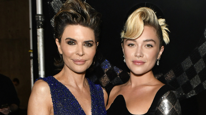 Lisa Rinna and Florence Pugh posing 