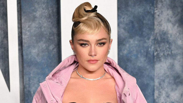 Florence Pugh looking to side