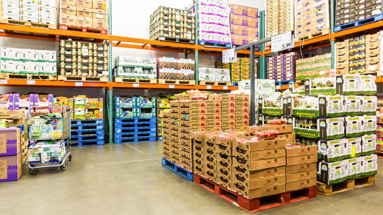 Interior of costco produce section