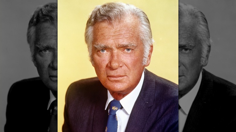 A headshot of Buddy Ebsen in character as Barnaby Jones