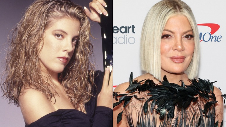 Tori Spelling striking a pose