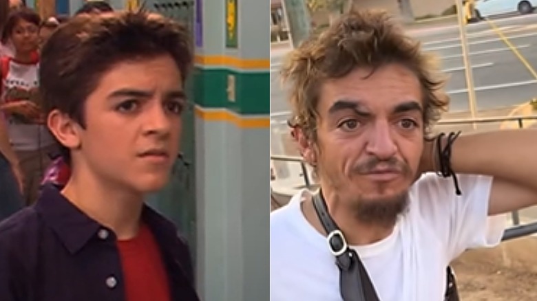 Split of Tylor Chase in Ned's Declassified School Survival Guide and looking disheveled on the street