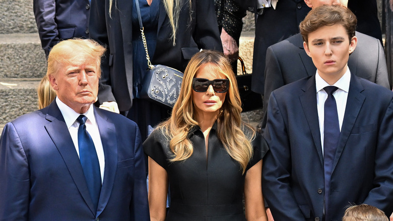 Donald, Melania and Barron Trump