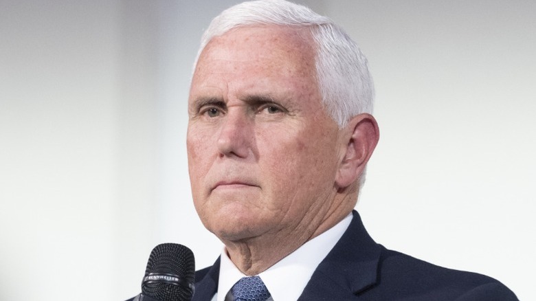 Mike Pence speaks during The Jerusalem Post New York conference in New York City (2024)
