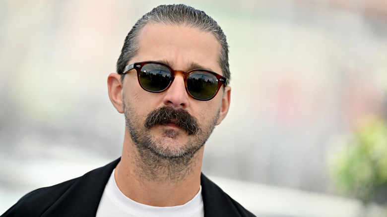 Shia LaBeouf wearing sunglasses at film festival