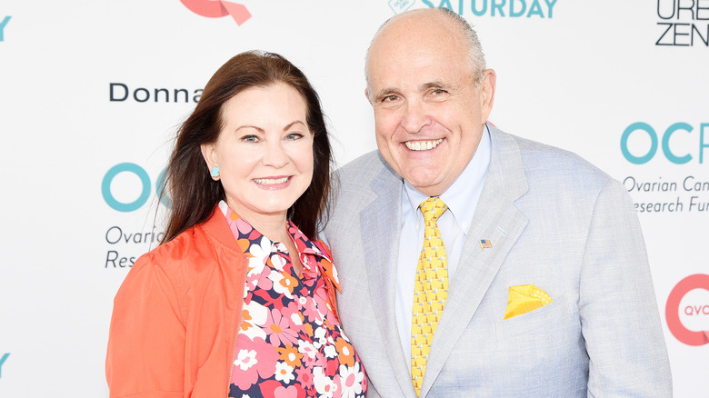 WATERMILL, NY - JULY 29: Judith Giuliani and Rudy Giuliani attend OCRFA's 20th Annual Super Saturday to Benefit Ovarian Cancer on July 29, 2017 in Watermill, New York.