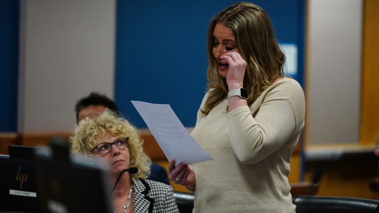 Jenna Ellis crying as she addresses the judge