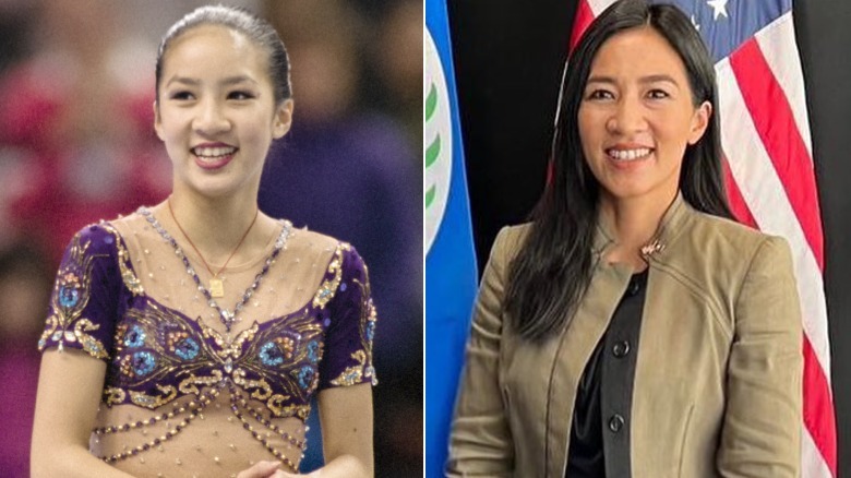 Michelle Kwan posing for a photo