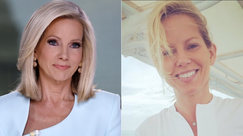 split screen of Shannon Bream looking serious and smiling