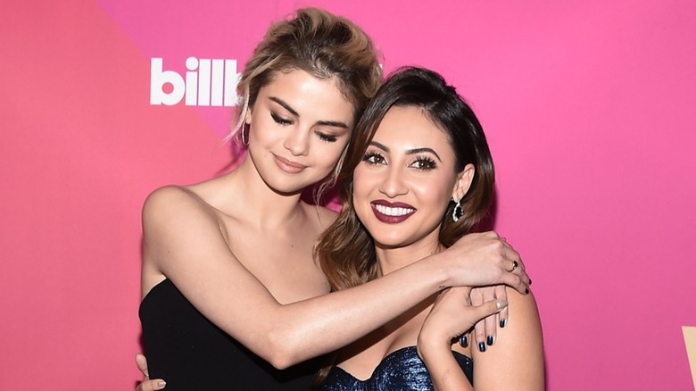 Selena Gomez and Francia Raisa smiling