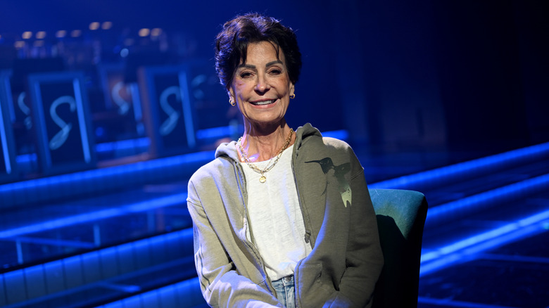 Tina Sinatra smiling in an interview about Sinatra: The Musical