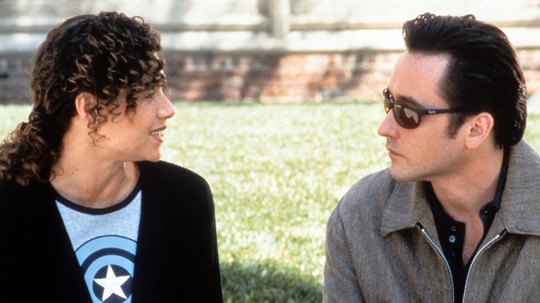 Minnie Driver and John Cusack on the set of Grosse Pointe Blank