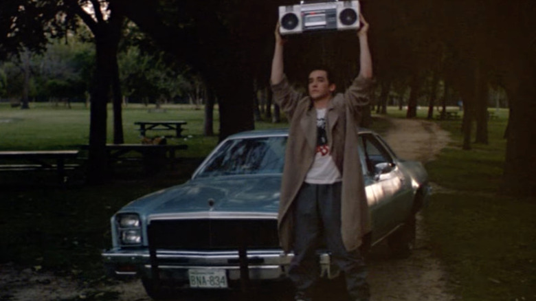 Lloyd (John Cusack) holding up the boom box in Say Anything...
