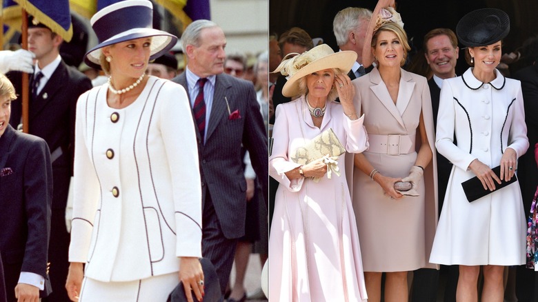 Split image of Princess Diana and Kate Middleton