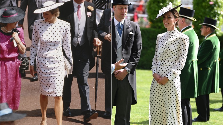 Split image of Princess Diana and Kate Middleton