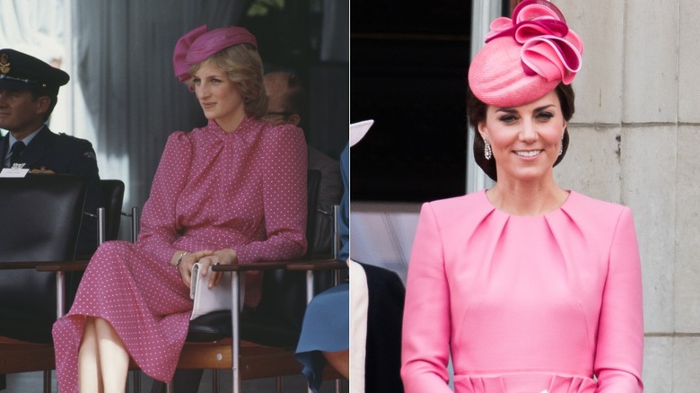 Split image of Princess Diana and Kate Middleton