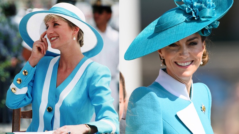 Split image of Princess Diana and Kate Middleton