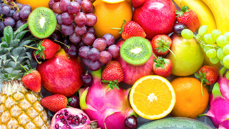 Colorful fruit mix