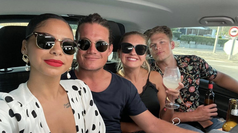 (L-R) Garbriela Barragan, Gary King, Daisy Kelliher, Tom Pearson of Below Deck Sailing Yacht