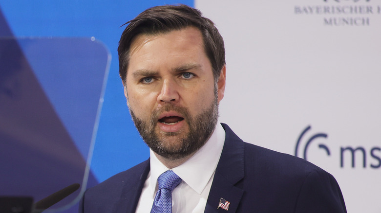 JD Vance with his mouth open