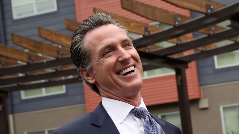 Gavin Newsom laughing