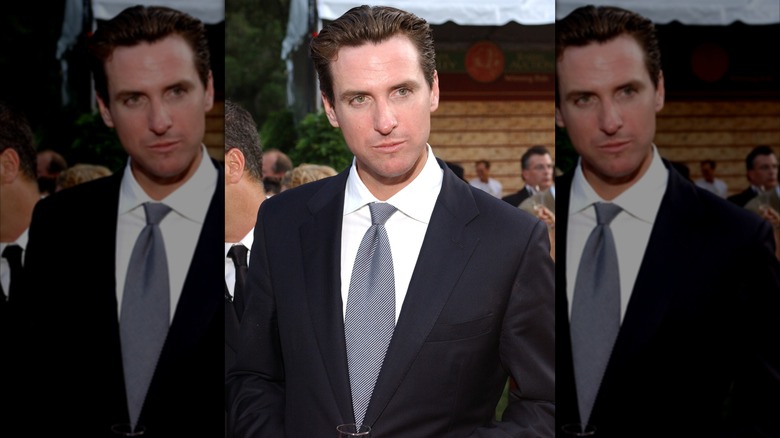 A brown-haired Gavin Newsom at an event as San Francisco commissioner