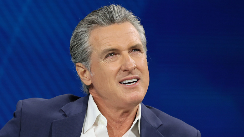 Gavin Newsom attending the 2025 New York Times DealBook Summit
