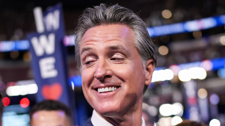 Gavin Newsom attending the 2024 Democratic National Convention