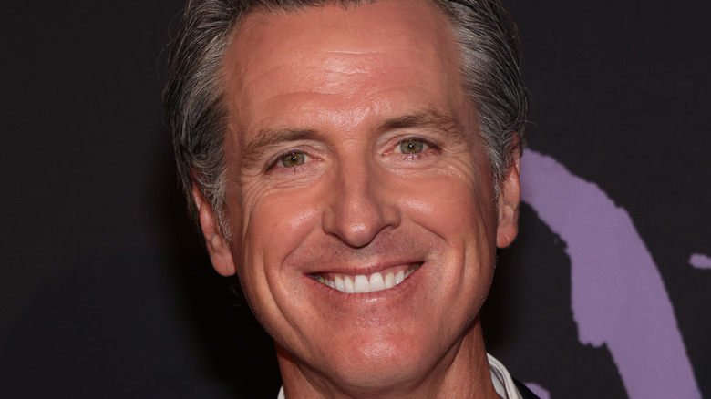 Gavin Newsom grinning