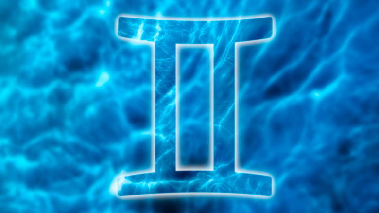 Gemini symbol blue