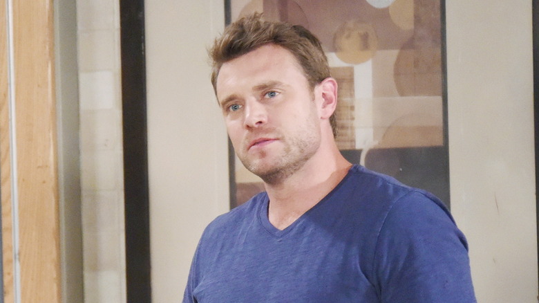 General Hospital's Billy Miller on set