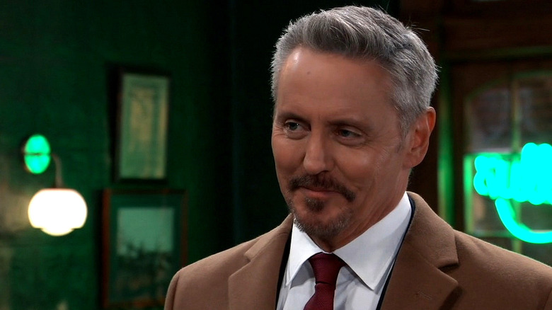 General Hospital's Mr. Brennan smirking