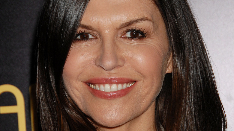 Finola Hughes smiling