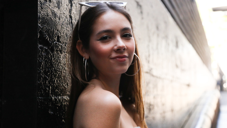 Haley Pullos smirking