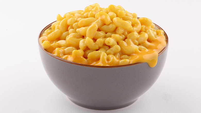 Bowl of boxed macaroni and cheese