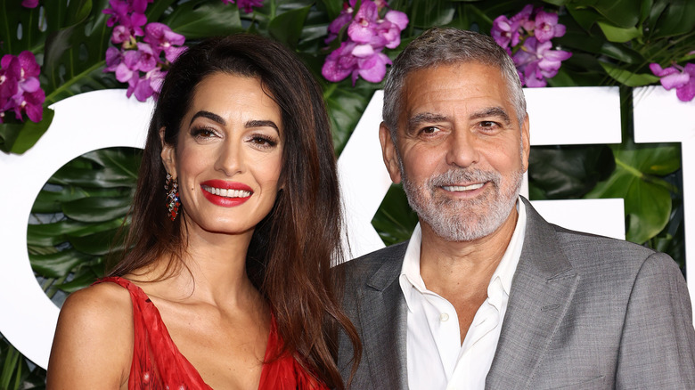 Amal and George Clooney smiling